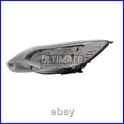 Ford Focus Headlight Mk3 Edge Hatchback 2011-2015 Chrome Headlamp Passenger Side