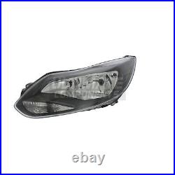 Ford Focus Headlight Mk3 Zetec Estate 2011-2015 Black Headlamp Passenger Side