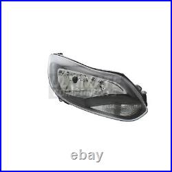 Ford Focus Headlight Mk3 Zetec Hatchback 2011-2015 Black Headlamp Drivers Side