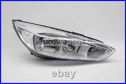 Ford Focus Headlight Right MK3 14-17 LED DRL Chrome Headlamp Driver OEM Hella