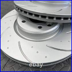 Ford Focus MK2 ST 225 Dimpled Grooved Front Rear Brake Discs + EBC Redstuff Pads