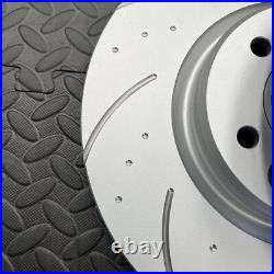 Ford Focus MK2 ST 225 Dimpled Grooved Front Rear Brake Discs + EBC Redstuff Pads