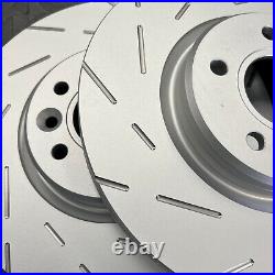 Ford Focus MK2 ST225 Slotted Front Rear Brake Discs + EBC Yellowstuff Pads