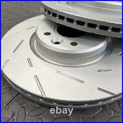 Ford Focus MK2 ST225 Slotted Front Rear Brake Discs + EBC Yellowstuff Pads