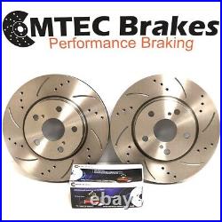 Ford Focus MK3 ST250 2.0 Drilled Grooved Brake Discs MTEC Pads Front Rear