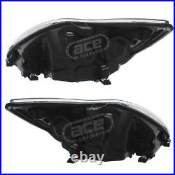 Ford Focus Mk2 2008-2011 Headlights Headlamps Black 1 Pair Drivers & Passenger