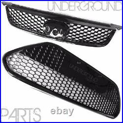 Ford Focus Mk2.5 Black Rs Style Sport Honeycomb Mesh Front Upper Grilles Centre