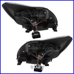 Ford Focus Mk2 Headlights Facelift 2008-2011 LED DRL Black Projector ST Zetec S