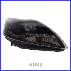 Ford Focus Mk2 Headlights Facelift 2008-2011 LED DRL Black Projector ST Zetec S