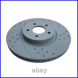 Ford Focus Mk2 St225 (05-12) Drilled Front Brake Discs Pair & Brembo Pads 320mm