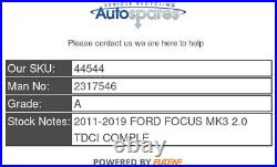 Ford Focus Mk3 11-19 Right Front Suspension Complete Tdci Bv61-18045-hcb 2317546