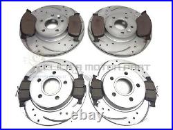 Ford Focus Mk3 2.0 ST-2 ST-3 Front & Rear Drilled Grooved Brake Discs & Pads