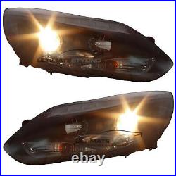 Ford Focus Mk3 2011-2015 Black LED DRL Headlights Upgrade Projector Xenon Look