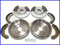 Ford Focus Mk3 2011-2017 Rear 2 Brake Drums And Shoes & Front Discs & Pads Set