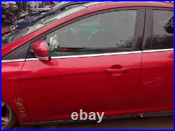 Ford Focus Mk3 Fl 5doors Titanium 2015 Front Door N/s Passenger Side In Red Uf