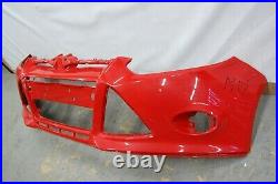 Ford Focus Mk3 Front Bumper In Red 1044111 No Cracks, Easy Fix