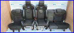 Ford Focus Mk3 Rs 2015-2018 Half Leather Black Blue Interior Seats Front Back