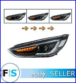 Ford Focus Mk3 Rs St Head Lights Lamps Led Drl Sequential Turn Signal 2015-2018