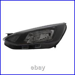 Ford Focus Mk4 2018-2022 Headlight Headlamp LED DRL Black Passenger Side Left Ford Focus Mk4 2018-2022 Headlight Headlamp LED DRL Black Passenger Side Left