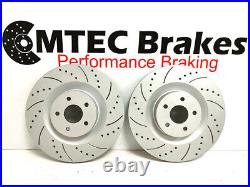 Ford Focus RS 2.3 MK3 15-18 Front Rear Drilled & Grooved Brake Discs 350mm 302mm