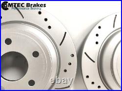 Ford Focus RS 2.3 MK3 15-18 Front Rear Drilled & Grooved Brake Discs 350mm 302mm