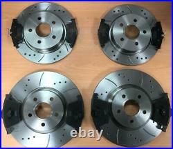 FOR FORD FOCUS ST225 FRONT & REAR GROOVED BRAKE DISCS PADS BRAND NEW