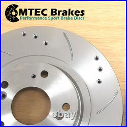 Ford Focus mk2 ST 2.5 ST225 Front Drilled Grooved Brake Discs Plus MTEC PADS