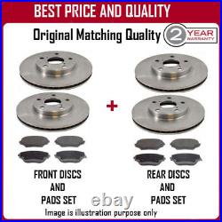 Front And Rear Brake Discs And Pads For Ford Focus 1.6 S 1/2011