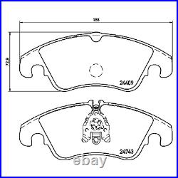Front Brake Pad Fits Ford Focus Brembo P24161