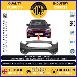 Front Bumper -primed For Ford Focus Mk3 F/lift 2014-2018 Insurance Certified