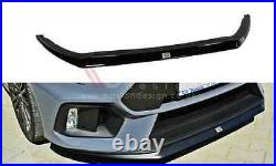 Front Diffuser Splitter V2 Maxton Design Gloss Black ABS for Ford Focus Mk3 Rs