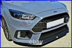 Front Diffuser Splitter V2 Maxton Design Gloss Black ABS for Ford Focus Mk3 Rs