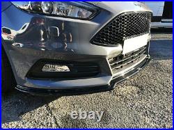 Front Diffuser Ver. 3 (gloss Black) Fits For Ford Focus St Mk3 Facelift (2015-up)
