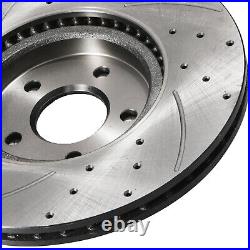 Front Drilled Grooved 320mm Brake Discs For Ford Focus Mk3 2.0 St Tdci 2012-2017