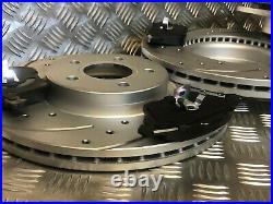 Front & Rear Drilled Grooved Brake Discs + Pads Kit Ford Focus St225 Oe Quality