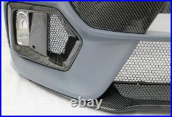 Front bumper lower spoiler grille plate 7 pc Carbon Fiber fits 2016-19 Focus RS