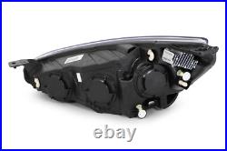 Headlight Fits Ford Focus Mk4 Headlight LED DRL Chrome Black Right Drivers Side Headlight Fits Ford Focus Mk4 Headlight LED DRL Chrome Black Right Drivers Side