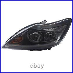 Headlights Ford Focus Mk2 2008-2011 Black Inner Headlamps 1 Pair Left & Right