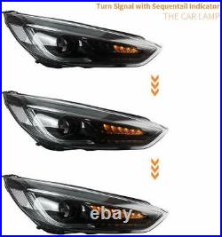 LED Headlight For Ford Focus MK3 ST 15-17 Head Lights With Sequential Indicator