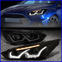 Led Drlfor 15-18 Ford Focus Tinted/clear Corner Projector Headlight Head Lamps
