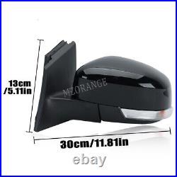 Left Black Wing Mirror Electric Heated Power Fold For Ford Focus MK3 2011-2018