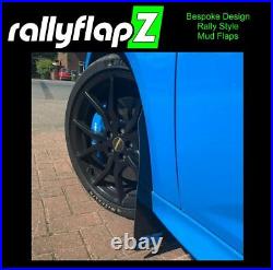 Mud Flaps & Fixing Kit to fit FORD FOCUS RS MK3 Black 4mm PVC Satin-Matt RS-NB