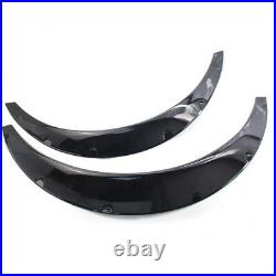 New 4X Gloss Black Car Wheel Eyebrow Arch Trim Lip Strip Fender Flare Protector