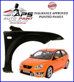 New Front Os Right Ds Wing Ford Focus St 05 08 Painted Electric Orange 6fse