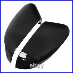 Pair For Ford Focus Mk3 12-17 Gloss Black Painted Door Wing Mirror Cover Caps Uk