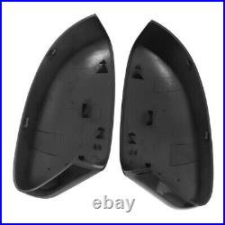 Pair For Ford Focus Mk3 12-17 Gloss Black Painted Door Wing Mirror Cover Caps Uk