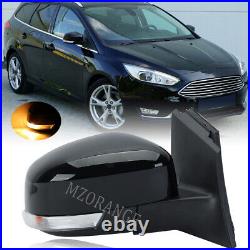 Right Black Wing Mirror Electric Heated Power Fold For Ford Focus MK3 2011-2018