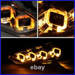 Sequential Halofor 15-18 Ford Focus Full Led Smoked Projector Headlight Lamps