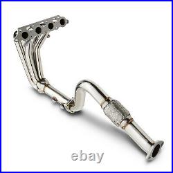 Stainless Race Exhaust Manifold & Decat De Cat For Ford Focus Mk1 1.8 2.0 98-04