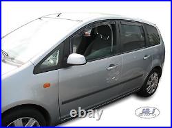 TO FIT Ford FOCUS C-MAX mk2 2003 2011 wind deflectors 4pc set TINTED HEKO